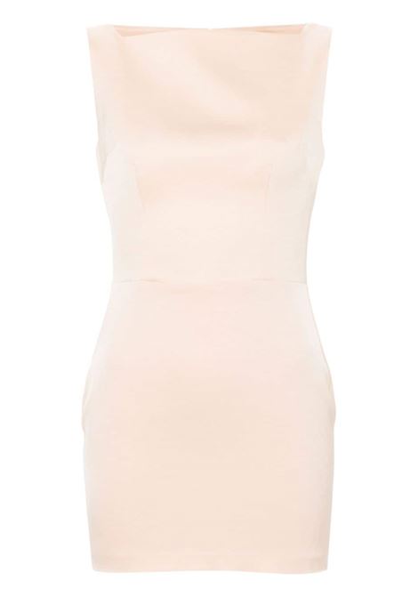 Pink draped mini dress - women